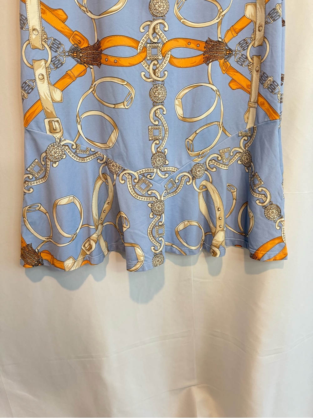 J.McLaughlin Devon Stirrup Print Sleeveless Flounce Hem Carmen Dress Small - Picture 3 of 10